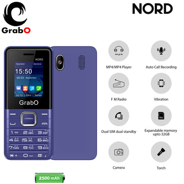 GRABO NORD 1.8 Inch Display with 2500mAh Battery Dual Sim 2G Network