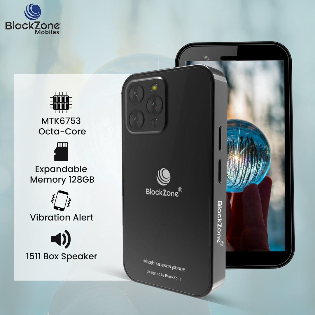 BlackZone iLite | 3.0' Incell Display | 3GB RAM | 16 GB ROM | 8 MP Triple Rear Camera | USB Type C | 2000 mAh Battery