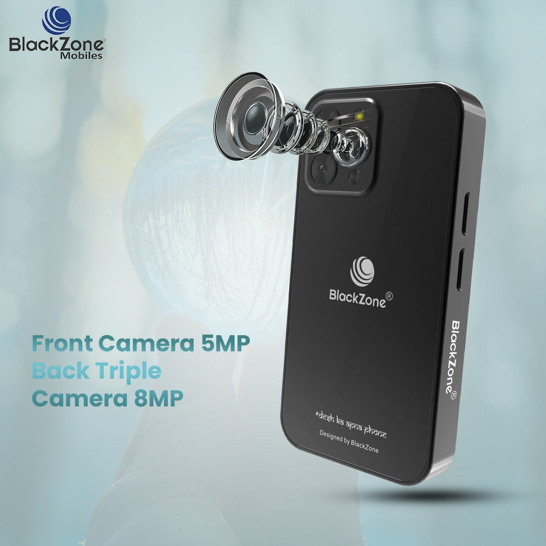 BlackZone iLite | 3.0' Incell Display | 3GB RAM | 16 GB ROM | 8 MP Triple Rear Camera | USB Type C | 2000 mAh Battery