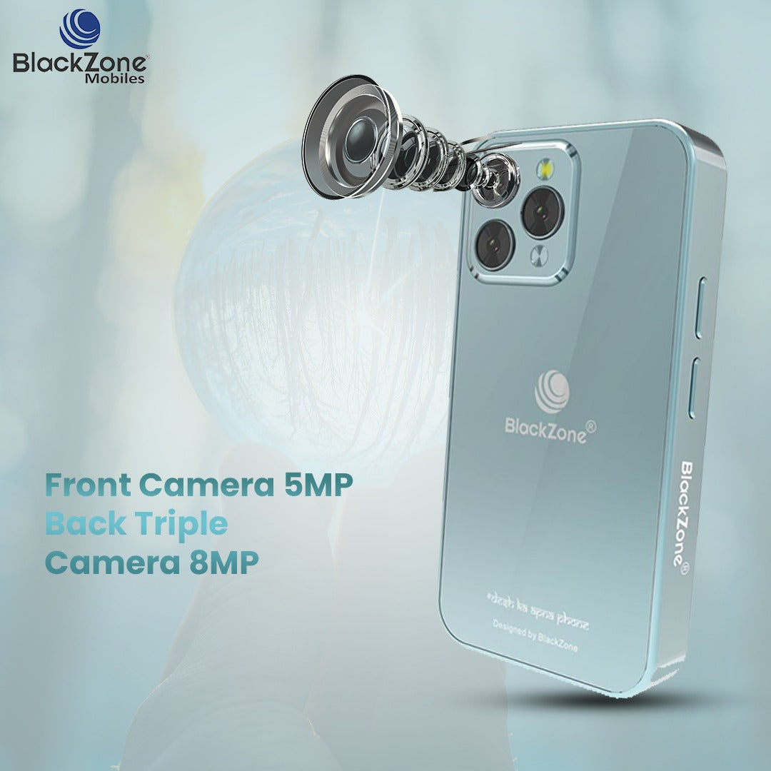BlackZone iLite | 3.0' Incell Display | 3GB RAM | 16 GB ROM | 8 MP Triple Rear Camera | USB Type C | 2000 mAh Battery