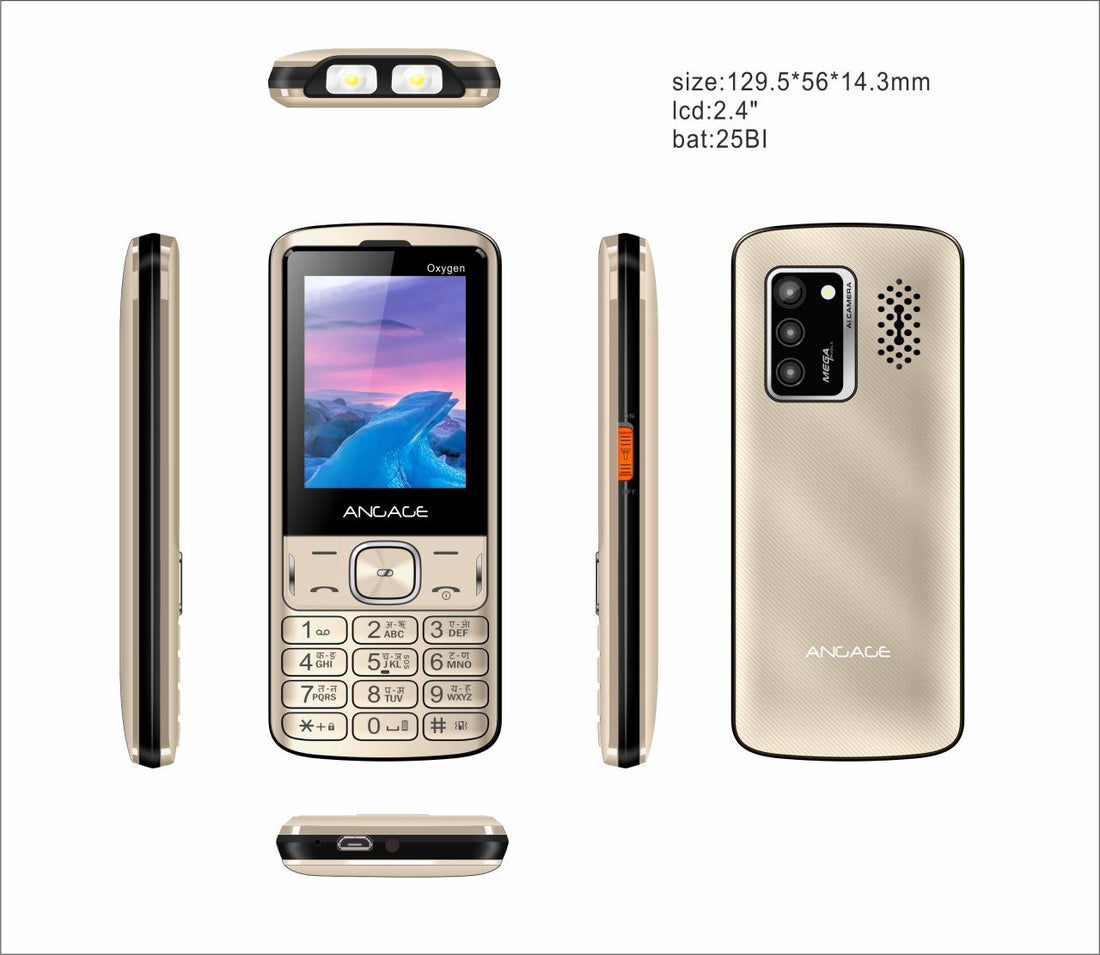 ANGAGE OXYGEN 2.4 INCH Display Dual SIM 3000 mAh Battery
