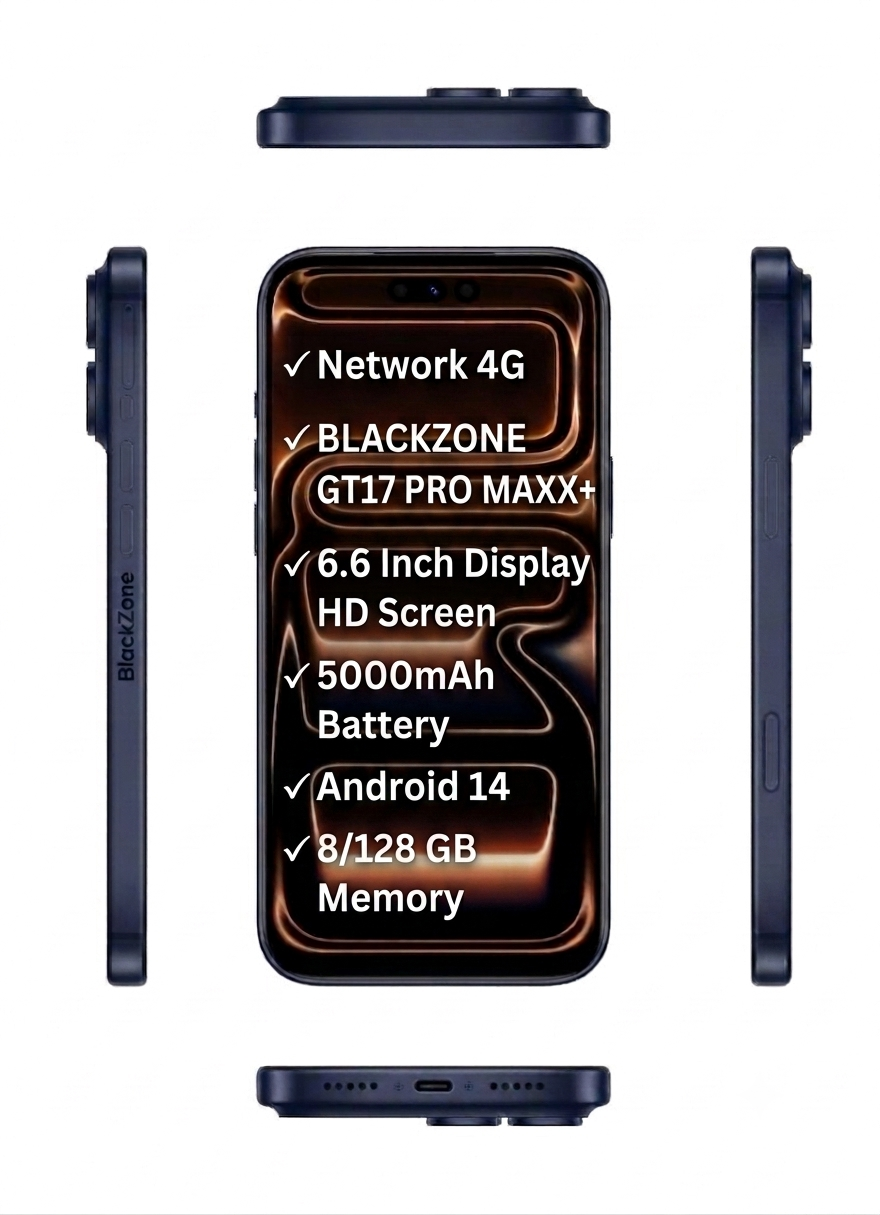 BlackZone GT 17 Pro Maxx |8GB RAM + 128GB ROM | 6.6