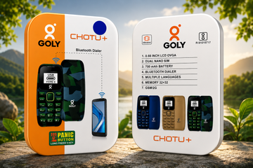 GOLY CHOTU+ 0.66" Mini Feature Phone | Bluetooth Dialer & Dual Nano SIM