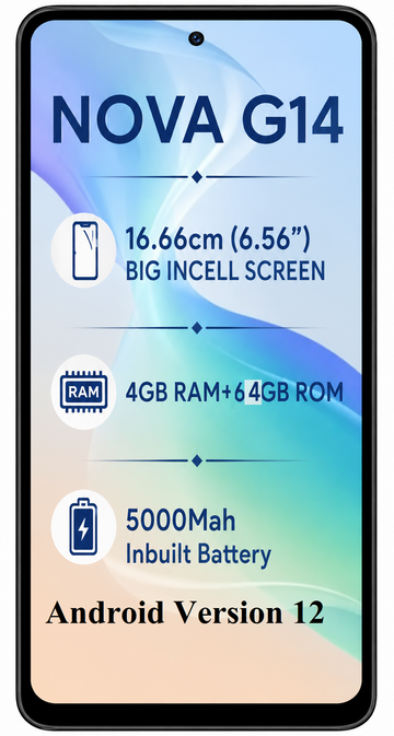 GOLY NOVA G14 – Big Display | Android 12 | 5000mAh Battery | 4GB+64GB