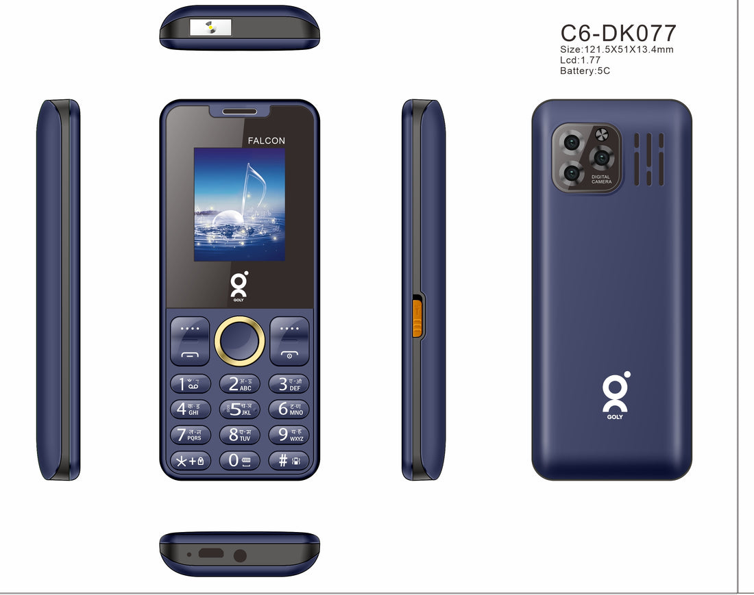 GOLY FALCON 1.8" Display Feature Phone, 1100mAh Big Battery with Dual SIM 2G Network Phone&nbsp;