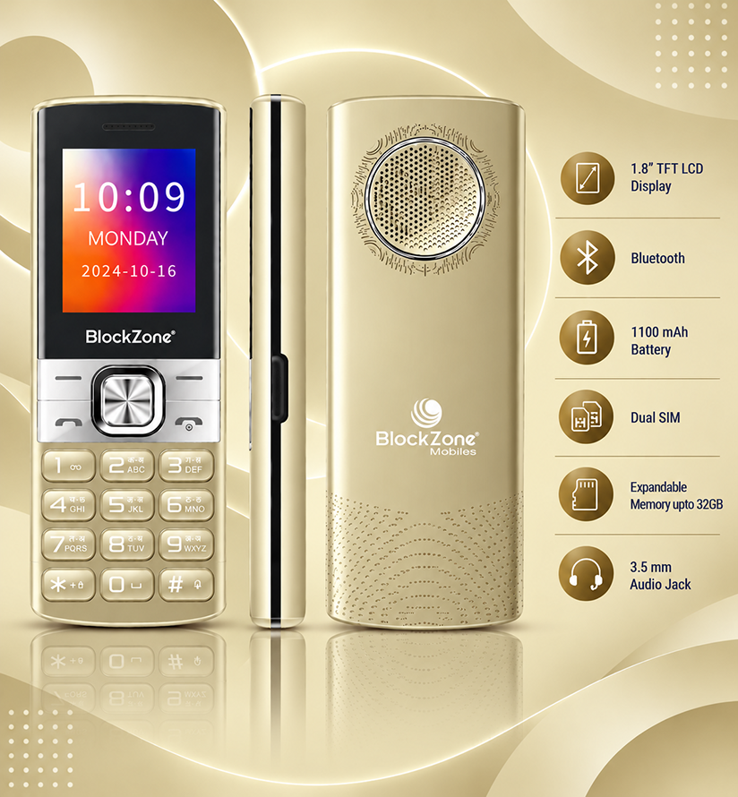 BlackZone INFINITY | 1.8 Inch TFT LCD Display | Bluetooth | Dual SIM | Real Mp3 & Mp4 Player | 3.5 mm Audio Jack | Expandable Memory upto 32GB