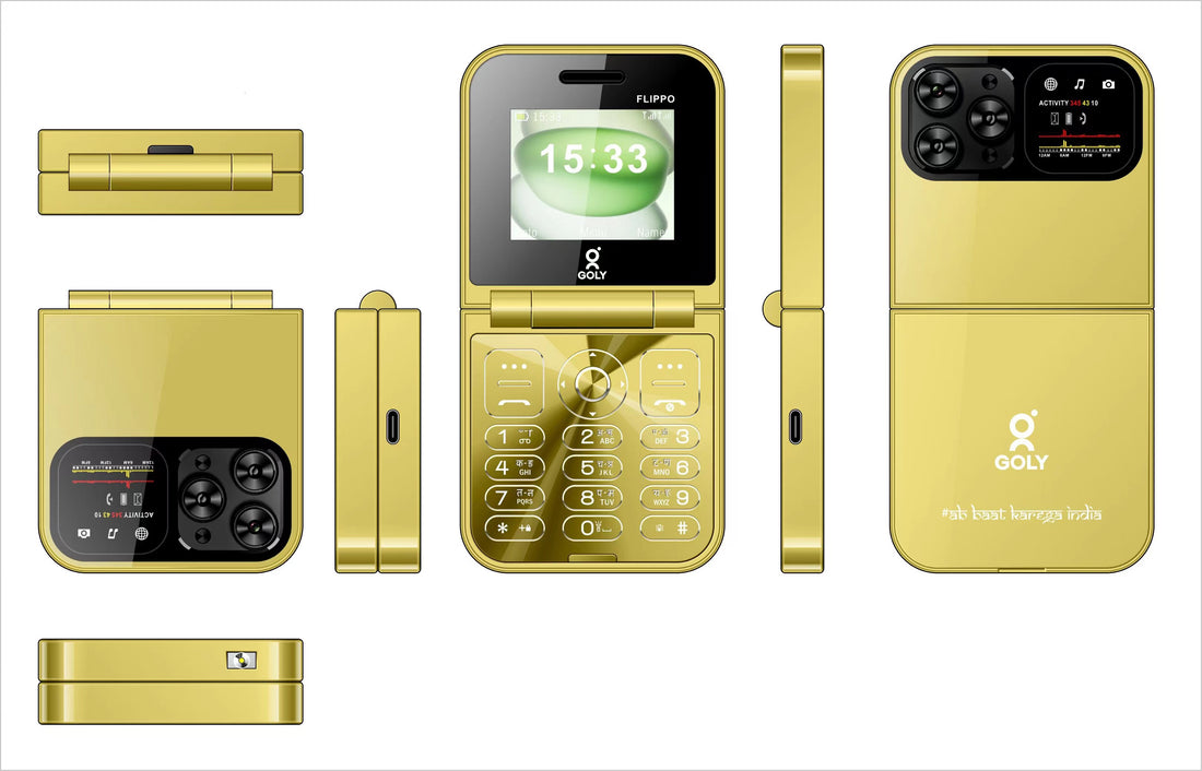 GOLY FLIPPO Flip phone 2.2 Inch Big Screen Dual SIM 1100mAh Battery