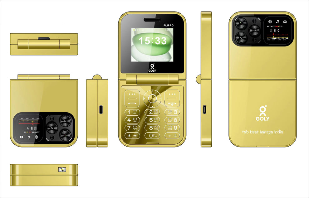 GOLY FLIPPO Flip phone 2.2 Inch Big Screen Dual SIM 1100mAh Battery