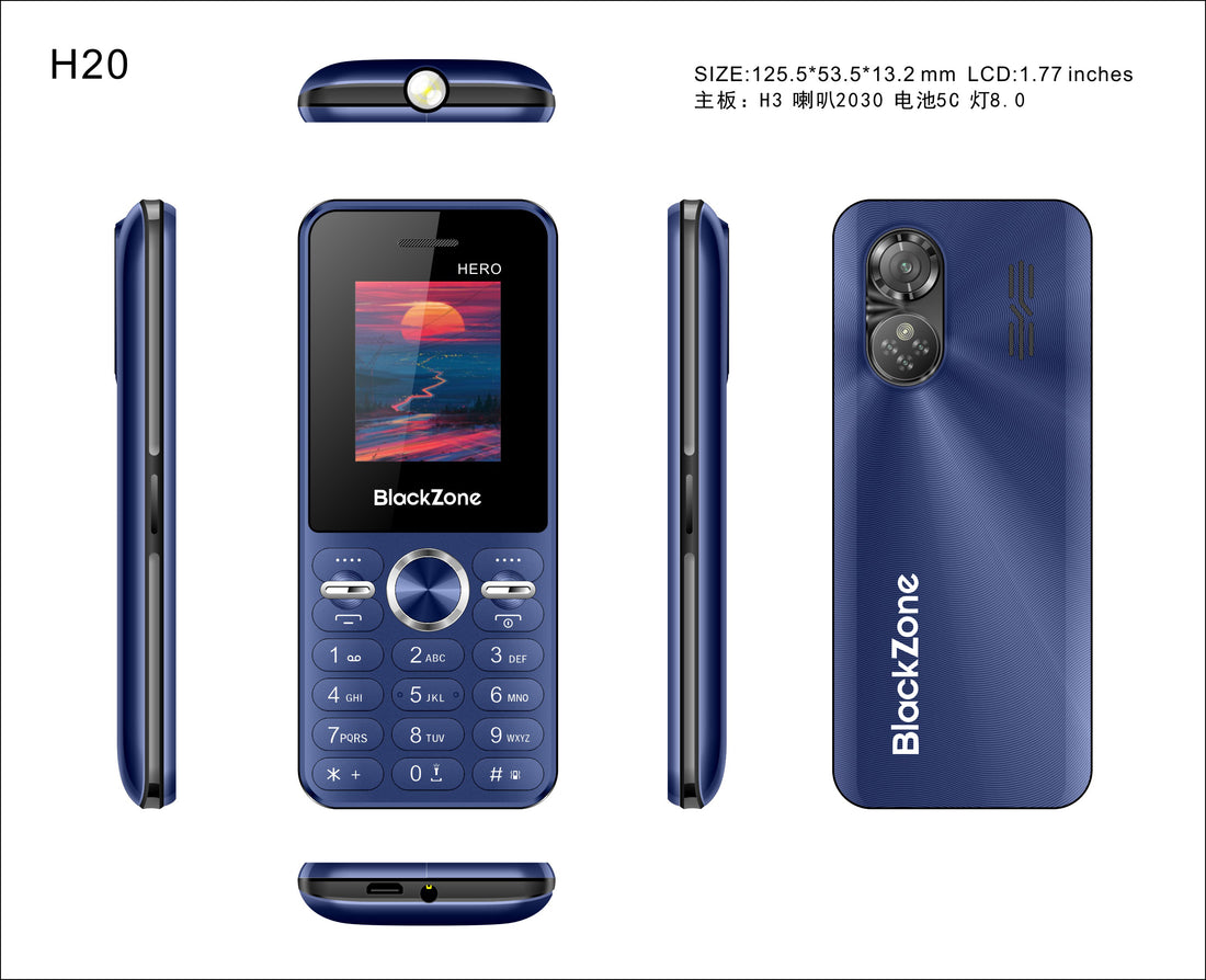BLACKZONE HERO  1.8 Inch Display with vibartion mode