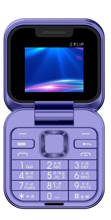 ANGAGE Z Flip Dual Sim |Keypad Mobile| with 1.8" Display |Flip|Fold| Call & SMS Indicator|BT Dialer|Voice Changer |Long Lasting Battery|FM|Camera|Feature Phone