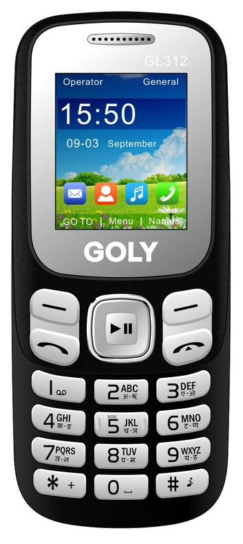 GOLY GL312 1.77" Display Feature Phone, 1100mAh Big Battery with Dual SIM 2G Network Phone