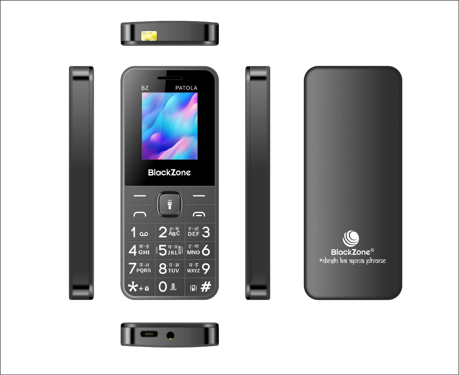 BLACKZONE PATOLA  1.8” TFT LCD Display with 1100 mAh Battery Type-C Charging