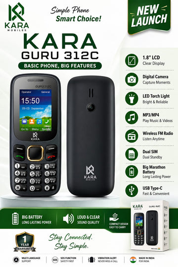 KARA Mobiles "GURU 312C" — Compact Utility Redefined