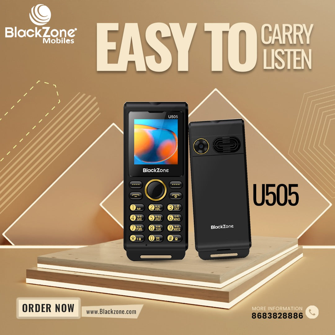 BLACKZONE U505  1.54 Inch Display with Dual SIM & 2G Network