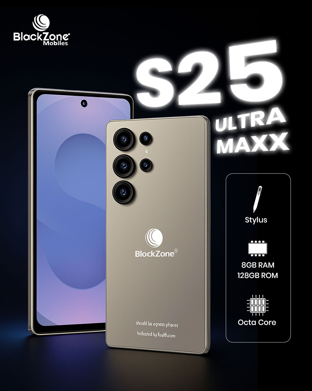 BlackZone S25 Ultra Maxx – 8GB RAM, 128GB ROM | 6.6