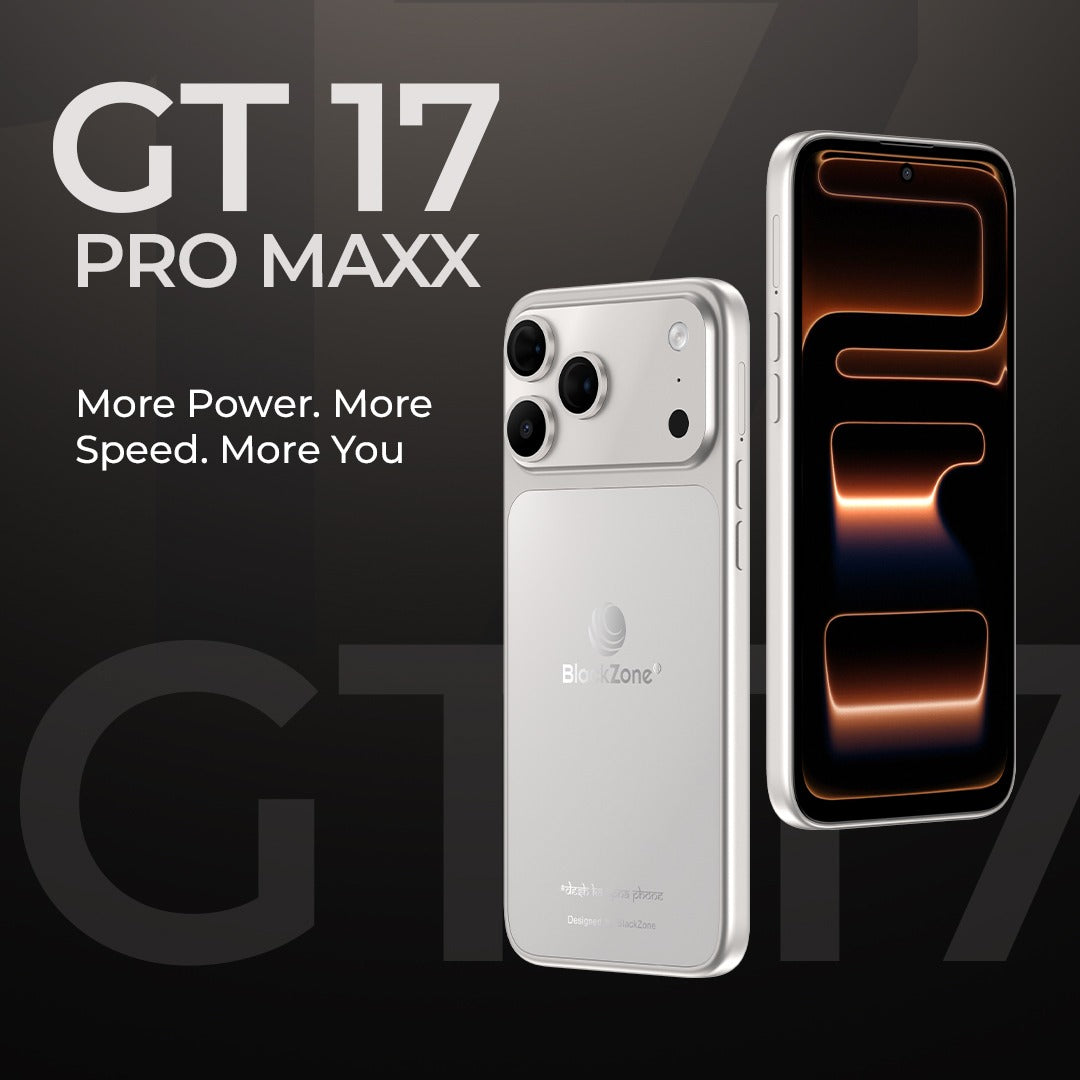 BlackZone GT 17 Pro Maxx – 8GB RAM + 128GB ROM | 6.6" HD+ Display | Android 14 | 32MP Rear + 16MP Front Camera | 5000mAh Battery | Face ID Unlock | Dual SIM Smartphone