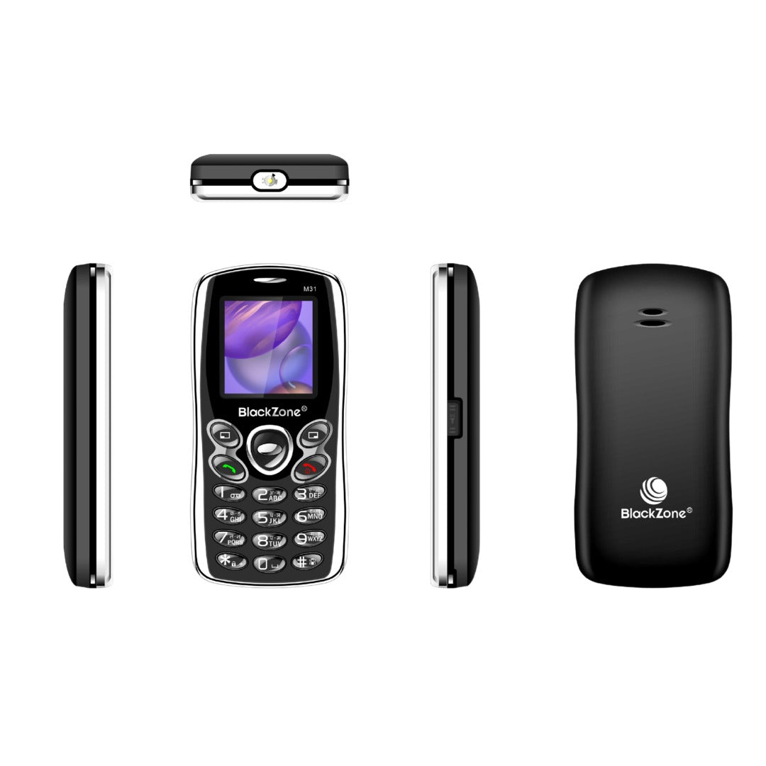 BlackZone M31 Keypad Phone | Type-C Charging | 1100mAh Battery | Dual SIM