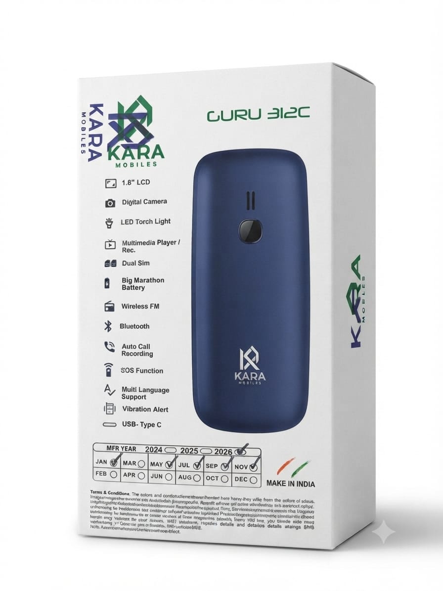 KARA Mobiles "GURU 312C" — Compact Utility Redefined