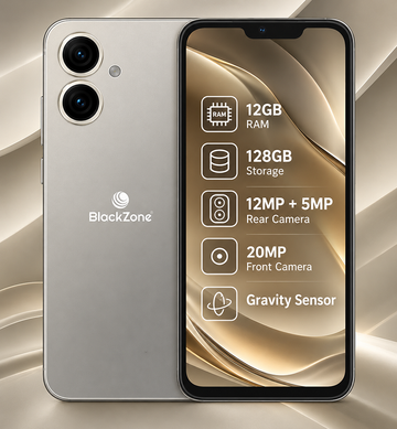 BlackZone iOnix Pro | 12GB RAM + 128GB ROM | 6.3" Inch LCD Display | Android 14 | 12MP + 5MP Rear | 20MP Front Camera | 5000mAh Battery | Face ID Unlock