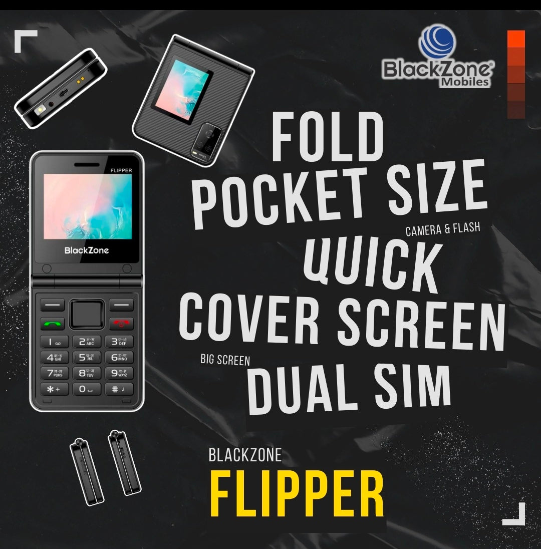 BlackZone Flipper Dual Screen 1.8 & 2.4 Inch